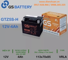 Bình ắc quy xe máy GS GTZ5S-H (12V-4AH)