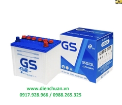 Ắc quy GS 12V 60Ah 55D23R/L ( bình GS nước 55D23L 60Ah)
