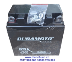 Ắc quy xe máy  Piaggio Vespa PX, Suzuki 125cc/250cc/EN 250, Honda 250 freeway -Duramoto GT9A ( 12V 9Ah)