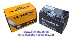 Ắc quy xe máy Honda Spasy, SYM Attila/Shark/Excel, Joyride, Piaggio  Vespa Lx/Fly - Duramoto GTX9 (12V 9Ah)