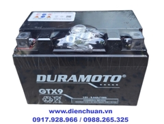Ắc quy xe máy Honda Spasy, SYM Attila/Shark/Excel, Joyride, Piaggio  Vespa Lx/Fly - Duramoto GTX9 (12V 9Ah)