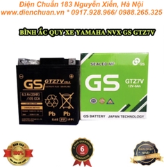 Bình ắc quy xe máy GS GTZ7V ( 12V-6.3Ah) dùng cho xe Yamaha NVX, Yamaha Grande