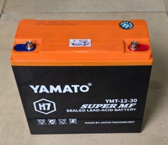 Bình ắc quy Yamato H7 6-DZF-30 ( 12V 30Ah)- Bình cao cấp màu vàng cam nặng 7.1kg