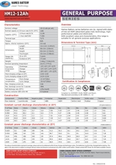Ắc quy 12V-12Ah HAMES HM12-12