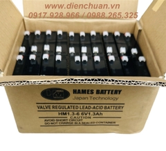 Ắc quy Hames HM1.3-6 ( 6V 1.3Ah )/  pin 6V-1.3Ah
