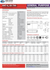 Ắc quy 6V 7Ah HAMES HM7-6 / pin 6V-7Ah