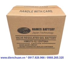 Ắc quy Gel xả sâu 12V-75Ah Hames HMG75-12 dùng cho xe điện- UPS- Kích điện- lưu trữ Solar inverter