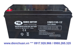 Ắc quy 12V 150Ah GEL xả sâu Hames HMG150-12 dùng cho xe điện- Solar - kích điện inverter-UPS