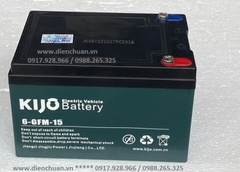 Bình ắc quy xe đạp điện 12V 15Ah KIJO 6-GFM-15