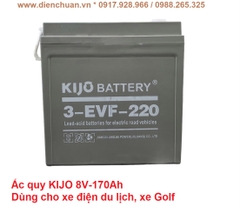 Bình ắc quy KIJO 3-EVF-220 (6V- 220AH) dùng cho xe điện du lịch- xe Golf