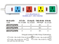 Ổ cắm kéo dài đa năng Lioa 4DOF52WN