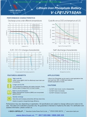 Pin Lithium Vision 12V-150Ah ( V-LFP12V150Ah)