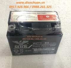 Ắc quy xe máy 12V 5Ah MBK WZT5-BS