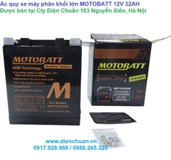 Ắc quy Motobatt MBTX30UHD/ Motobatt MBTX30UHD ( 12V 34AH) large displacement motorcycle battery