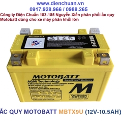 Ắc quy xe máy Motobatt MBTX9U / Motobatt MBTX9U ( 12V 10.5AH) large displacement motorcycle battery