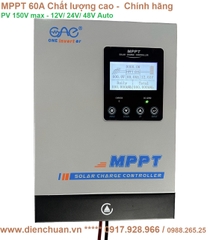 Điều khiển sạc năng lượng mặt trời MPPT 60A hàng chính hãng- Chất lượng cao