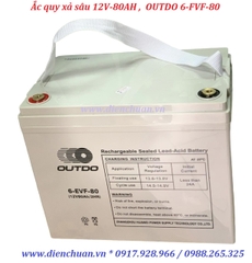 Ắc quy xả sâu 12V-80Ah Outdo 6-EVF-80