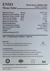 Tấm pin năng lượng mặt trời mặt trời mono 150W ( ENSO EN64M-150W )
