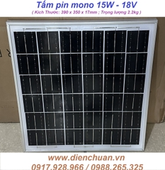 Tấm pin năng lượng mặt trời  15W-18V HAMES (HM15Wp-36M)