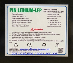 Pin Lithium dùng cho xe đạp điện 48V 20Ah ( DGLI-48200 )/ Ắc quy Lithium Đức Giang- Tia Sáng 48V-20Ah