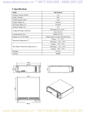 Pin Lithium Shoto 48V 100Ah SDC10-Box 5 / Ắc quy lithium 48V-100Ah ( 5.12kWh)