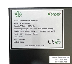 Pin Lithium iron phosphate/ Lifepo4 SHOTO SDA10-48100 48V-100Ah ( 15S /15 Cell )
