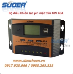 Bộ điều khiển sạc pin năng lượng mặt trời 48V 40A Suoer ST-C4840