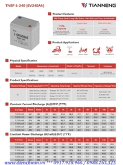 Ắc quy Tianneng TNEP6-240 ( 6V-240AH )