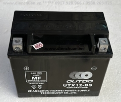 Ắc quy xe máy phân khối lớn, bình phụ xe Volvo, Mercedes UTX12-BS ( 12V 10Ah/10HR)/ Outdo UTX12-BS ( YTX12-BS)