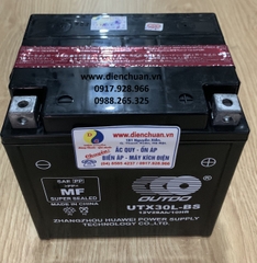 Ắc quy xe máy moto UTX30L-BS 12V 28Ah ( Motorcycle Battery UTX30L-BS/YTX30L-BS 12V28AH/10HR)