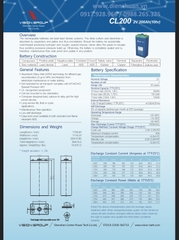 Ắc quy Vision CL200/E ( 2V 200Ah ) 