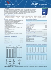 Ắc quy Vision CL500 (2V 500Ah ) 