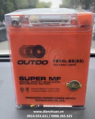 Ắc quy xe máy Outdo YB14L-BS (DS) 12V 14Ah/10HR