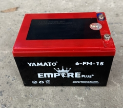 Ắc quy xe đạp điện Yamato 12V 15AH (6-FM-15 ) - Bình xước móp góc do vận chuyển, mới 100%- Bán thanh lý giá rẻ