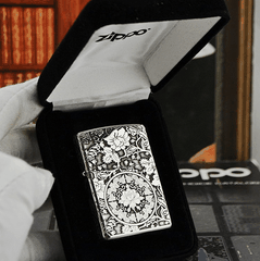 Zippo Sterling Silver bạc 925 hoa mẫu đơn 3