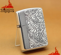 Zippo sói bạc 3 mặt Armor 4