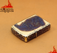 Zippo Armor copper rồng hoa văn dập nổi 5 mặt 1