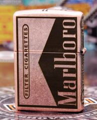 Zippo MARLBORO hoa văn đồng đỏ