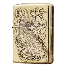 zippo cá chép dập nổi