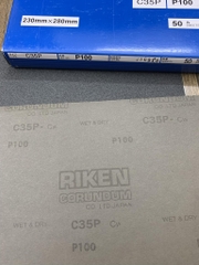 Giấy nhám chịu nước P100, hãng Riken, mã CP35, kích thước 9''x11'' 5