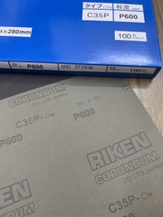 Giấy nhám chịu nước P600, hãng Riken, mã CP35, kích thước 9''x11'' 3