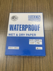 Giấy nhám chịu nước P80, hãng Riken, mã CP35, kích thước 9''x11'' 3