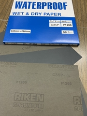 Giấy nhám tờ Riken CP35, độ nhám P1200, kích thước 9''x11'', màu đen 3