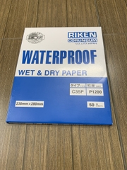 Giấy nhám tờ Riken CP35, độ nhám P1200, kích thước 9''x11'', màu đen 4