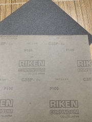 Giấy ráp thô P100 RIKEN CP35 kích thước 9''x11'' chịu nước màu xám 3