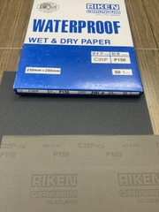 Giấy ráp thô P150 RIKEN CP35 kích thước 9''x11'' chịu nước màu xám 6