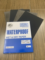 Giấy ráp thô P240 RIKEN CP35 kích thước 9''x11'' chịu nước màu xám 7