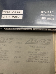 Giấy ráp tờ RMC CP35 độ nhám P280 kích thước 230mmx280mm 100 tờ/tập 6