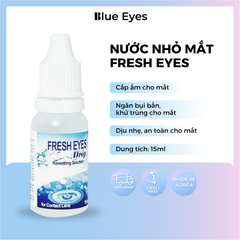 Nước nhỏ dưỡng mắt đeo kính áp tròng Fresh Eyes , thể tích 15ml