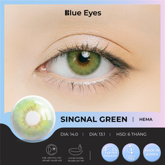 <Lens cá tính > Kính áp tròng Hàn Quốc màu xanh SINGNAL SKY GREEN.